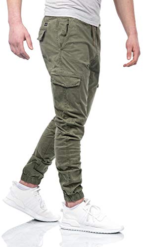 Indicode Herren Outdoor Cargohose Cargo Hose Stoff lang viele Taschen B698 [B698-Levi-Olive-Gr.XXL] von Indicode