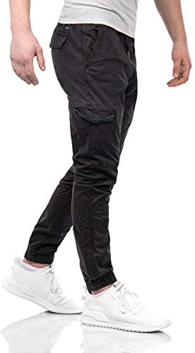 Indicode Herren Outdoor Cargohose Cargo Hose Stoff lang viele Taschen B698 [B698-Levi-Schwarz-Gr.XXL] von Indicode