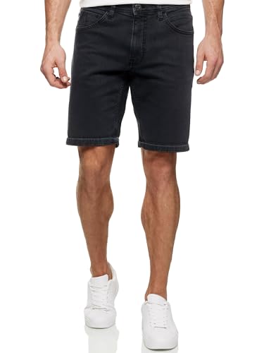 Indicode Herren Page Jeans Shorts mit 5 Taschen | Herrenshorts Used Look für Männer Black, XL von Indicode