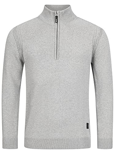 Indicode Herren Pointeau Strickpullover mit Stehkragen und Reißverschluss | Herrenpullover Pulli für Männer Lt Grey Mix XL Indicode Herren Pointeau Strickpullover mit Stehkragen und Reißverschluss | Herrenpullover Pulli für Männer Lt Grey Mix XL von Indicode