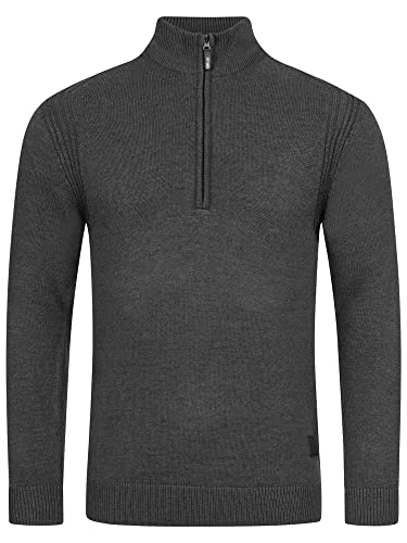 Indicode Herren Pointeau Strickpullover mit Stehkragen und Reißverschluss | Herrenpullover Pulli für Männer Charcoal Mix L Indicode Herren Pointeau Strickpullover mit Stehkragen und Reißverschluss | Herrenpullover Pulli für Männer Charcoal Mix L von Indicode