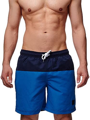 Indicode Herren Pruitt Badehose mit 3 Taschen und Tunnelzug | Badeshorts für Männer Sapphire L von Indicode