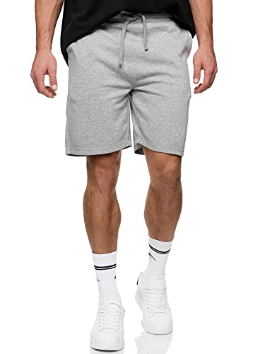 Indicode Herren Puller Sweatshorts mit Kordelzug | Herrenshorts Sportshorts für Männer Lt Grey Mix L von Indicode