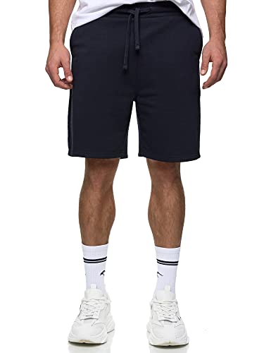 Indicode Herren Puller Sweatshorts mit Kordelzug | Herrenshorts Sportshorts für Männer Navy L von Indicode