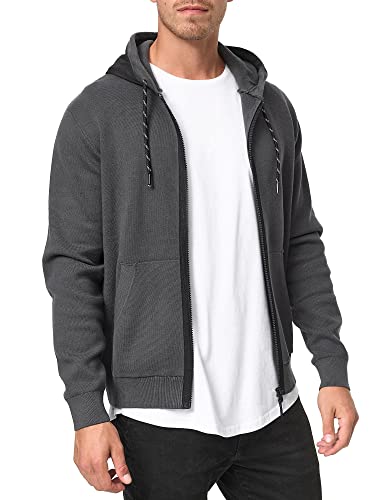 Indicode Herren Reilly Sweatjacke mit Reißverschluss und Kapuze | Hooded Jacket für Männer Dk Grey XXL Indicode Herren Reilly Sweatjacke mit Reißverschluss und Kapuze | Hooded Jacket für Männer Dk Grey XXL von Indicode