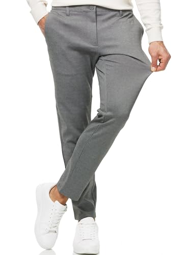 Indicode Herren Rodekro Performance Pants | Chinohose Herrenhose Super Stretch Stoffhose Bequeme Business Hose für Männer Grey Mix, 38/30 von Indicode