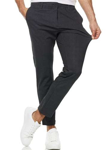 Indicode Herren Rodekro Performance Pants | Chinohose Herrenhose Super Stretch Stoffhose Bequeme Business Hose für Männer Mini Herringbone, 36/34 von Indicode