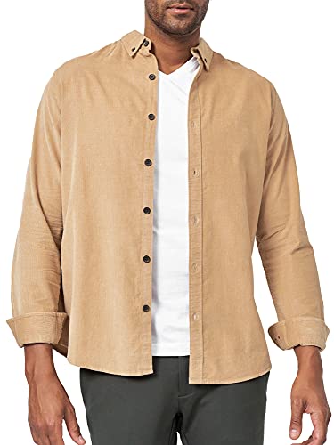 Indicode Herren Ryan Kordhemd aus Baumwolle | Herrenhemd Kord Cord Freizeithemd Cornstalk, S von Indicode