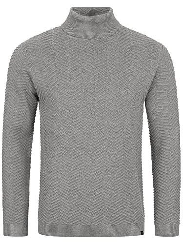 Indicode Herren Saini Pullover mit Rollkragen aus Baumwolle | Strickpullover Männer Grey Mix M Indicode Herren Saini Pullover mit Rollkragen aus Baumwolle | Strickpullover Männer Grey Mix M von Indicode