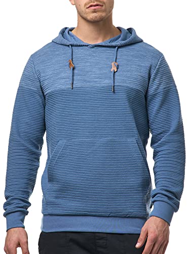 Indicode Herren Saunders Sweatshirt mit Kapuze | Hoodie Kapuzenpullover für Männer China Blue M von Indicode