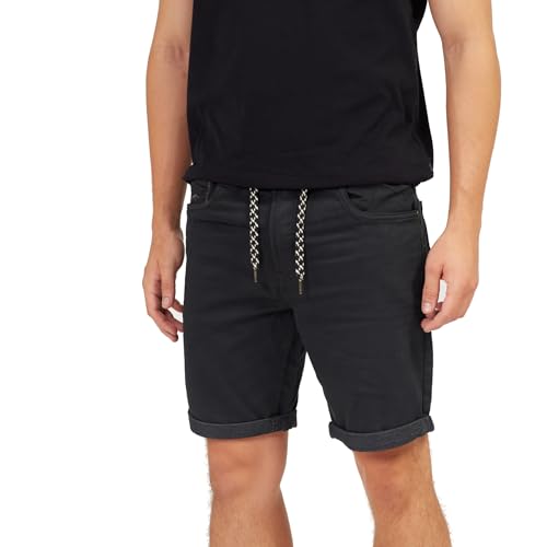 Indicode Herren Shorts Kalani Stretchshorts Kurze Hose Baumwollshorts Stretch Shorts, Schwarz, Gr.L von Indicode