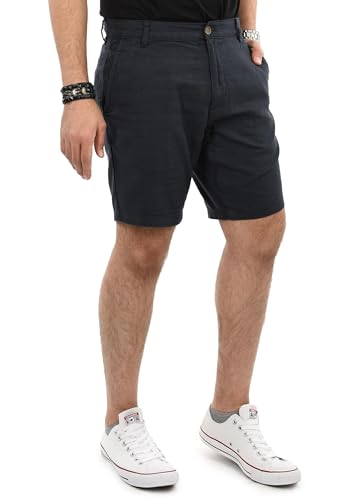 Indicode Herren Kurze Hosen (S-5XL) Regular Fit - 100% Baumwolle, Leichte, Atmungsaktive & Luftige Sommer Shorts Männer - B799 Blau Medium von Indicode
