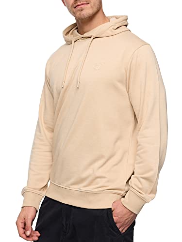 Indicode Herren Simpson Sweatshirt mit Kapuze | Hoodie Kapuzenpullover für Männer Irish Cream M von Indicode