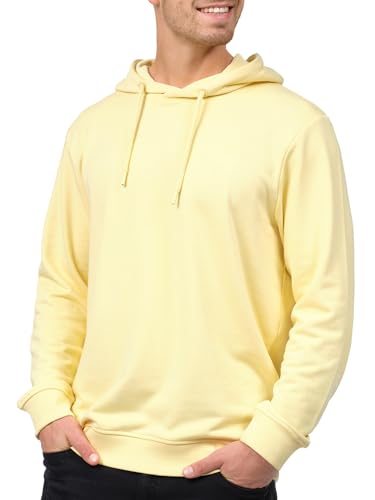 Indicode Herren Simpson Sweatshirt mit Kapuze | Hoodie Kapuzenpullover für Männer Pale Banana L von Indicode