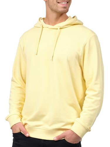 Indicode Herren Simpson Sweatshirt mit Kapuze | Hoodie Kapuzenpullover für Männer Pale Banana XL von Indicode