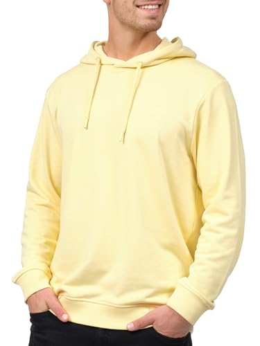 Indicode Herren Simpson Sweatshirt mit Kapuze | Hoodie Kapuzenpullover für Männer Pale Banana, XL von Indicode