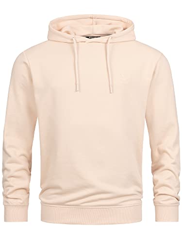 Indicode Herren Simpson Sweatshirt mit Kapuze | Hoodie Kapuzenpullover für Männer Pale Peach XL von Indicode