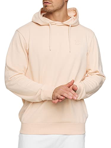 Indicode Herren Simpson Sweatshirt mit Kapuze | Hoodie Kapuzenpullover für Männer Pale Peach, XXL von Indicode