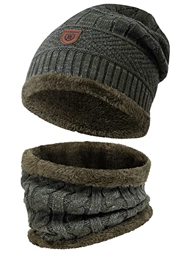 Indicode Herren Siracusa Winter-Set Mütze & Schal | Strick Wintermütze Winterschal Army One Size Indicode Herren Siracusa Winter-Set Mütze & Schal | Strick Wintermütze Winterschal Army One Size von Indicode