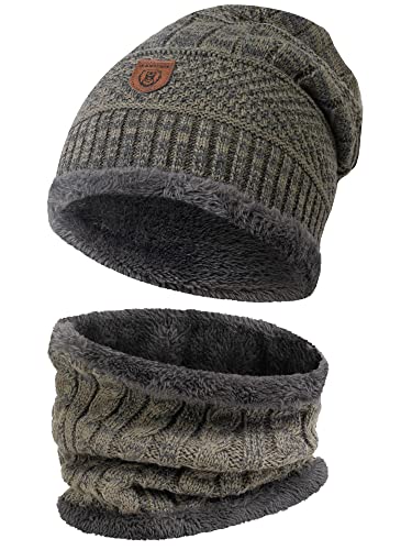 Indicode Herren Siracusa Winter-Set Mütze & Schal | Strick Wintermütze Winterschal Brindle One Size Indicode Herren Siracusa Winter-Set Mütze & Schal | Strick Wintermütze Winterschal Brindle One Size von Indicode