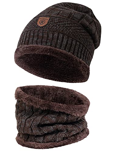 Indicode Herren Siracusa Winter-Set Mütze & Schal | Strick Wintermütze Winterschal Dk Brown One Size Indicode Herren Siracusa Winter-Set Mütze & Schal | Strick Wintermütze Winterschal Dk Brown One Size von Indicode