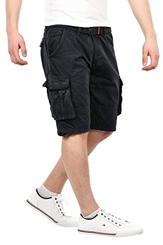 Indicode Herren Sommer Bermuda Shorts Kurze Hose Sommerhose Short B699 [B699-Monroe-Navy-Gr.XXL] von Indicode