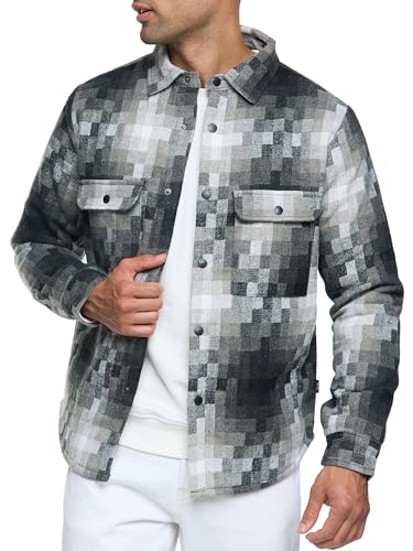 Indicode Herren Spin Langarmhemd Übergangsjacke gefüttert | Herrenhemd Freizeithemd Grey Mix XXL Indicode Herren Spin Langarmhemd Übergangsjacke gefüttert | Herrenhemd Freizeithemd Grey Mix XXL von Indicode
