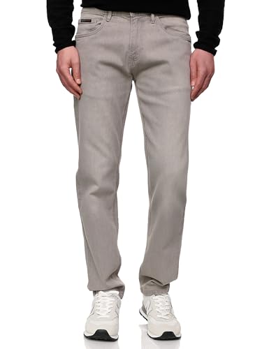 Indicode Herren Texas Jeanshose aus Baumwoll-Mischung mit Stretch | Denim Herrenjeans Lt Grey, 33/30 von Indicode