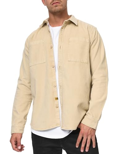 Indicode Herren Thyge Kordhemd aus Baumwolle | Herrenhemd Kord Cord Freizeithemd Cornstalk, XL von Indicode