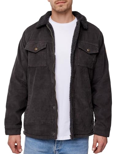 Indicode Herren Tonni Cordjacke mit Teddy-Futter | Winterjacke Herrenjacke Männer Raven S von Indicode