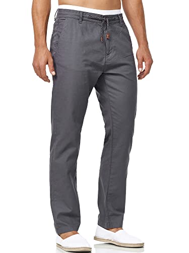 Indicode Herren Veneto Stoffhose aus Leinen & Baumwolle | Leinenhose Freizeithose Männer Iron XL von Indicode