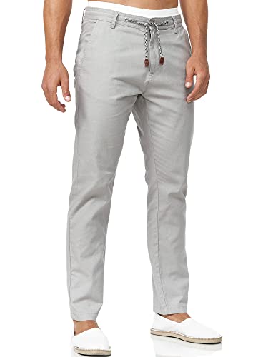 Indicode Herren Veneto Stoffhose aus Leinen & Baumwolle | Leinenhose Freizeithose Männer Lt Grey, L Indicode Herren Veneto Stoffhose aus Leinen & Baumwolle | Leinenhose Freizeithose Männer Lt Grey, L von Indicode