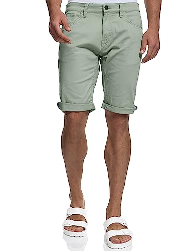 Indicode Herren Villeurbanne Jeans Shorts mit 5 Taschen | Herrenshorts Used Look für Männer Sea Foam, 3XL von Indicode