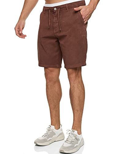 Indicode Herren Vino Chino Shorts mit 4 Taschen | Bermuda Sommershorts für Männer Rootbeer, M von Indicode