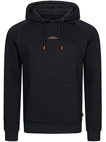 Indicode Herren Virginia Sweatshirt mit Kapuze | Hoodie Kapuzenpullover für Männer Black, XXL von Indicode