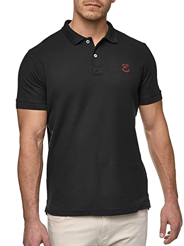 Indicode Herren Wadim Poloshirt aus Baumwolle | Herrenpoloshirt Polokragen Baumwollshirt Black XL von Indicode
