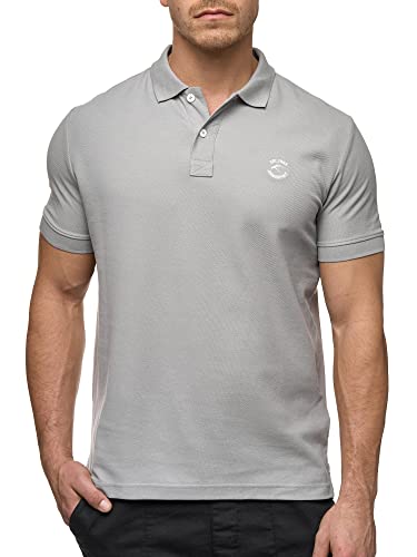 Indicode Herren Wadim Poloshirt aus Baumwolle | Herrenpoloshirt Polokragen Baumwollshirt Lt Grey S von Indicode