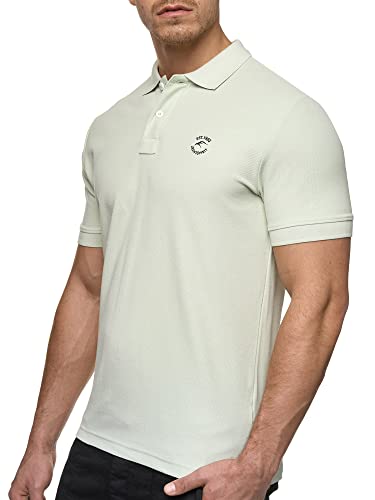 Indicode Herren Wadim Poloshirt aus Baumwolle | Herrenpoloshirt Polokragen Baumwollshirt Sea Foam XXL von Indicode