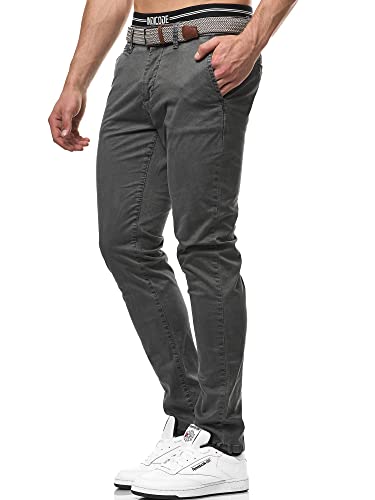 Indicode Herren Waller Chinohose Stretchhose | Chino Herrenhose Stretch Stoffhose Pewter 31/34 von Indicode