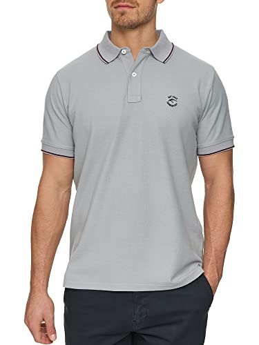 Indicode Herren Wallo Poloshirt aus Baumwolle | Herrenpoloshirt Polokragen Baumwollshirt Lt Grey S von Indicode