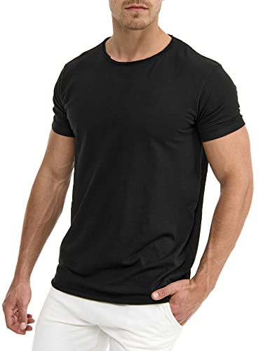 Indicode Herren Willbur Herren T-Shirt Kurzarm Shirt mit Rundhalsausschnitt, Schwarz, XL von Indicode