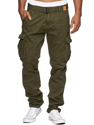 Indicode Herren William Cargohose aus Baumwolle m. 7 Taschen inkl. Gürtel | Outdoorhose Army M Indicode Herren William Cargohose aus Baumwolle m. 7 Taschen inkl. Gürtel | Outdoorhose Army M von Indicode