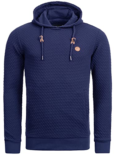 Indicode Herren York Sweatshirt mit Kapuze | Hoodie Kapuzenpullover für Männer Navy XL von Indicode
