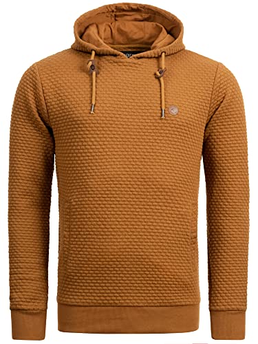 Indicode Herren York Sweatshirt mit Kapuze | Hoodie Kapuzenpullover für Männer Rubber L von Indicode