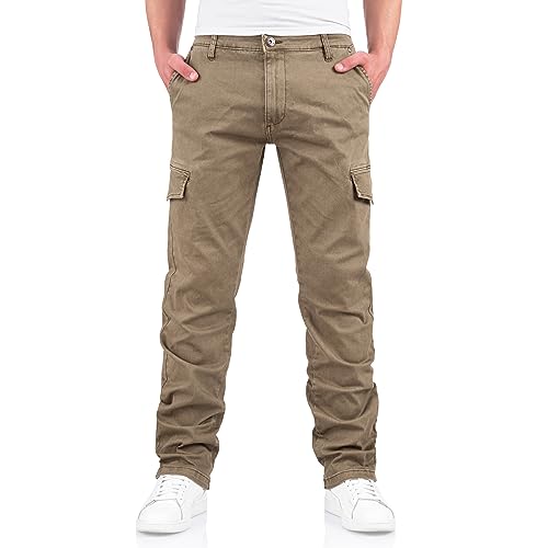 Indicode Herrenhose “Mapp“ aus 98% Baumwolle & 2% Elasthan – Cargohose Herren Hoher 2 modischen Farben erhältlich (32/34, Carpers) von Indicode