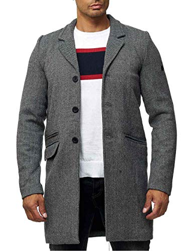 Indicode Herrenmantel Mathieu - Grey Mix - Gr. M von Indicode