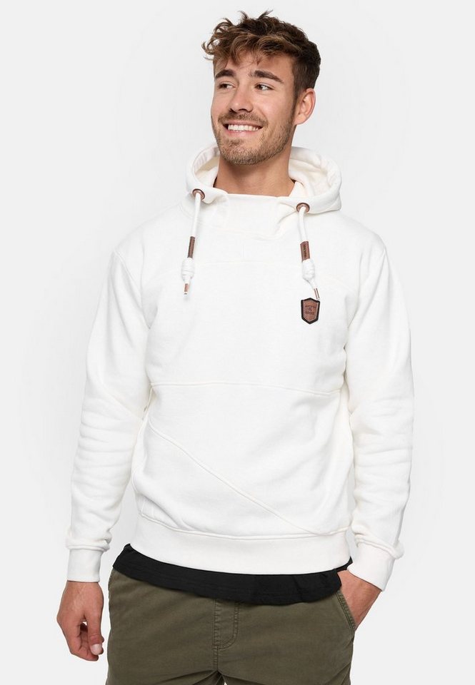Indicode Hoodie Herren Meza Sweatshirt Kapuze Herrenhoodie mit asymmetrischen Ziernähten von Indicode