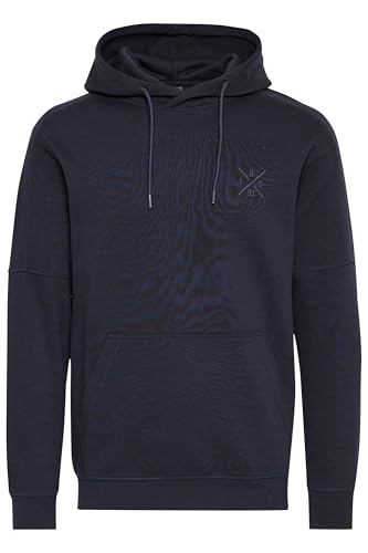 Indicode IDAlbine Herren Kapuzenpullover Hoodie Pullover mit Kapuze Kordelzug Kängurutasche Baumwollmischung Regular fit, Größe:L, Farbe:Navy (400) von Indicode
