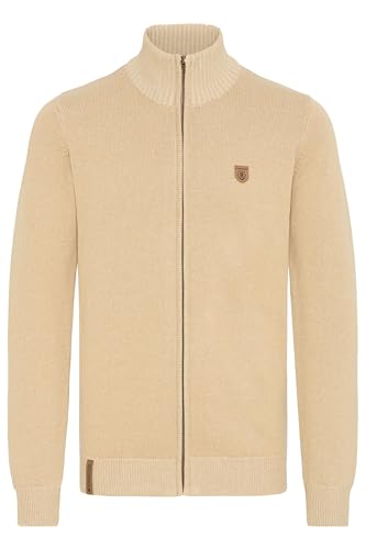 Indicode IDAndy Herren Strickjacke Cardigan Grobstrick Pullover mit Stehkragen Reißverschluss Baumwollmischung Regular fit, Größe:L, Farbe:Cumnin (014) von Indicode