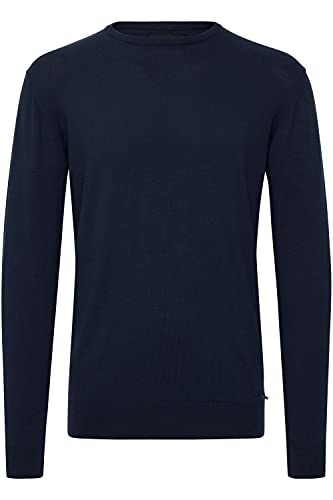 Indicode IDBadan Herren Strickpullover Feinstrick Pullover mit Rundhalskragen, Größe:M, Farbe:Navy (400) von Indicode